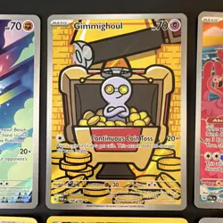 Pokemon TCG 6 Card Lot Holo Minior Gimmighoul Flamigo Bronzong Magnezone English - Image 3