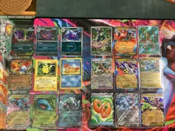 Pokemon Card Binder Collection Multiple Cards Pokemon TCG 351 Beautiful Cards - Image 1