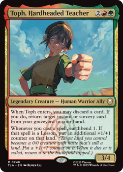 MTG Toph, Hardheaded Teacher - Foil, Avatar: The Last Airbender, Lightly Played, - Image 1