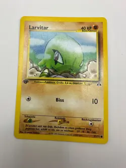 Pokemon Karte TCG Larvitar 57/75 1.Neo Discovery no Holo Vintage Deutsch EX - Image 2
