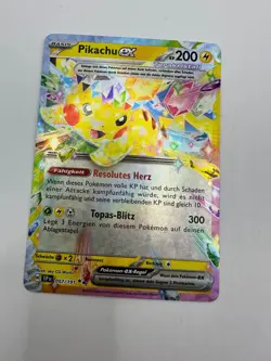 Pokemon Karte TCG Pikachu EX 057/191 Sturmische Funken Fullart Holo Deutsch NM - Image 2