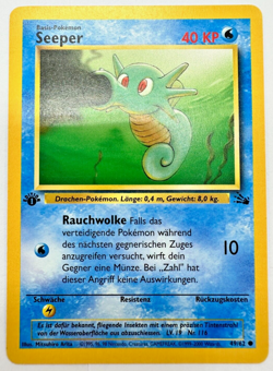 Pokemon Karte TCG Seeper 49/62 1. Fossil No Holo Rare Vintage WOTC EX DE - Image 1