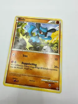 Pokemon Karte TCG Riolu 60/95 Entfesselt no Holo Vintage Stamp Rare LP Deutsch - Image 2
