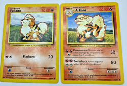 Pokemon Karte TCG Arkani 23+28/102 Basis Set no Holo Vintage Englisch LP - Image 1