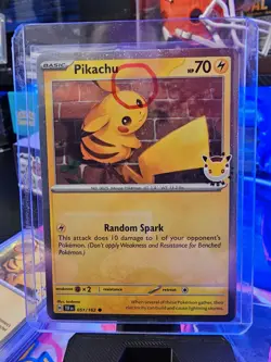 Pikachu 051/162 Pokemon Day STAMPED Cosmos Pokemon Day Promo SWIRL 🌀 - Image 2