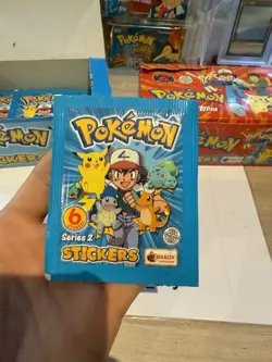 X1 Paquet Booster Neuf Scelle Pokemon Merlin 6 Stickers Series 2 Nintendo 2000 - Image 2