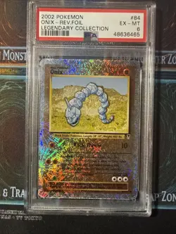 Onix-Rev.Foil Pokemon Legendary Collection 84 NM PSA 6 - Image 1