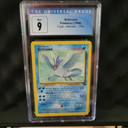 Awesome Articuno Pokemon CGC 9! Fossil 17/62 Unlimited Rare!!! AWESOME CARD! - Image 1