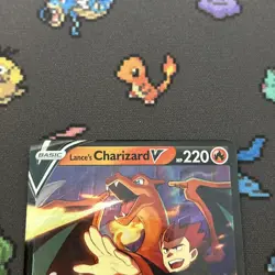 Lance’s Charizard V SWSH133 LP -Celebrations Pokemon Card- Black Star Promo (4z) - Image 2