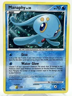 Manaphy 2/17 Pop Series 9 Holo Rare Promo 2009 Vintage Pokemon TCG Card - Image 1