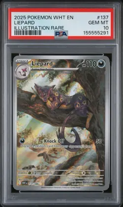 2025 Pokemon White Flare Liepard Illustration Rare #137 PSA 10 GEM MINT - Image 1