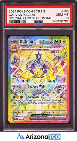 Pokemon 2024 Galvantula ex 168/142 SIR Stellar Crown GEM MINT PSA 10 - Image 1