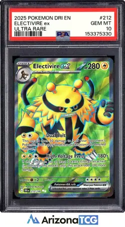 Pokemon 2025 Electivire ex 212 Full Art Ultra Rare Destined Rivals GEM MT PSA 10 - Image 1