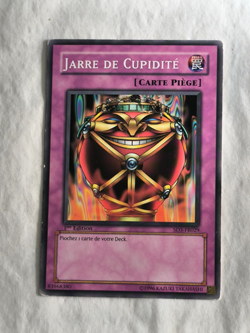 Carte Yu-gi-oh Jarre de Cupidite 1ere edition SD3-FR029 - Image 1