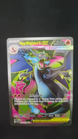 Mega Charizard x Ex 109/094 English Pokemon TCG Full Art Secret Rare - Image 1