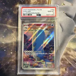 Pokemon TCG Wailord 162/159 Journey Together Illustration Rare Card PSA 10 - Image 1
