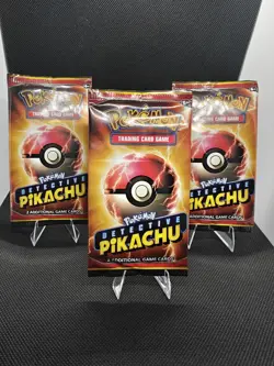 Pokemon Detective Pikachu Mini Booster Pack Lot (3) • Sealed • 2‑Card Packs •... - Image 2