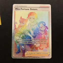Miss Fortune Sisters 209/196 MINT -Rainbow Rare Pokemon Card- Lost Origins (2a) - Image 1