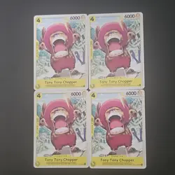 Bandai One Piece Card Game Tony Tony Chopper OP15-107 Character Cards x4 English - Image 1