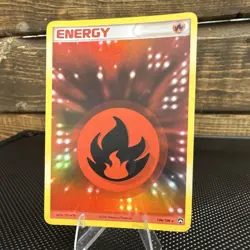 Pokemon Fire Energy Power Keepers Rare 104/108 2007 English Holo Basic Energy - Image 1