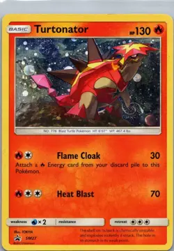Pokemon TCG Turtonator SM27 SM Black Star Promos Holo LP - Image 1