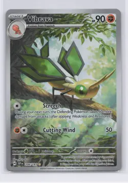 Pokemon TCG Vibrava 206/191 Sv08: Surging Sparks Holo Illustration Rare NM - Image 1