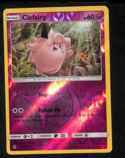 Clefairy 88 Common Pokemon Guardians Rising 145 Reverse Holo 2017 - Image 1