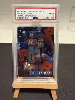 1999 POKEMON JPN MEIJI PROMO EMBOSSED ROCKET-DAN PSA 9!! - Image 1