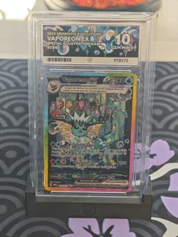 Pokemon TCG Vaporeon EX Sir 149/131 Prismatic Evolutions Ace 10 PERFECT SUBS - Image 1