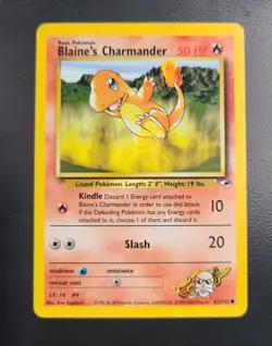 Pokemon Tcg Gym Heroes Blaines Charmander 61/132 - Image 1