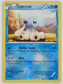 Cubchoo 28/98 Pokemon - Reverse Holo Black & White Emerging Powers MP - Image 1