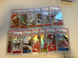 Lot (13) 2023 One Piece Gift Collection PSA 10 Set w/ Luffy Zoro Nami Robin Ace - Image 1