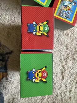 Pokemon Center Mario Luigi Pikachu Box Set Sleeves Deck Boxes Dividers NO CARDS - Image 5
