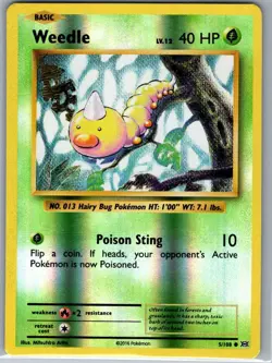 Weedle 5/108 Reverse Holo XY - Evolutions - Pokemon Card - NM - Image 1