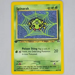 Spinarak 64/75 Neo Discovery 1st Edition Common Vintage Pokemon Card English LP - Image 1