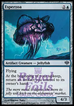 Esperzoa 3x FOIL CON MTG Conflux Uncommon MINT blue artifact - Image 1