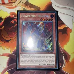 Yugioh BLZD-EN002 Power Vice Dragon Secret Rare version - Image 1