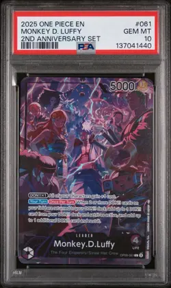 One Piece TCG 2nd Anniversary Set English! Sequential Set. All PSA 10 - Image 2