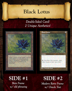 Black Lotus - Beta & Retro Frame MTG Custom Card (2-Sided) - Playtest Card - Image 1