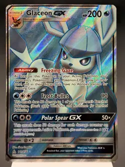Glaceon GX 141/156 - Full Art Ultra Rare - Ultra Prism Pokemon Card LIGHT PLAY - Image 1