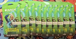 10 Magic: The Gathering Secrets of Strixhaven Sleeved Booster Packs Sealed - Image 1