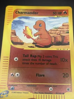 CHARMANDER Pokemon Card - Expedition Base Set - 97/165 - Reverse HOLO NM (A) - Image 5