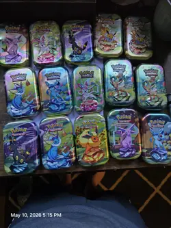 Pokemon Prismatic Evolutions EMPTY Mini Tins Lot - Eeveelution Art Set TCG - Image 1