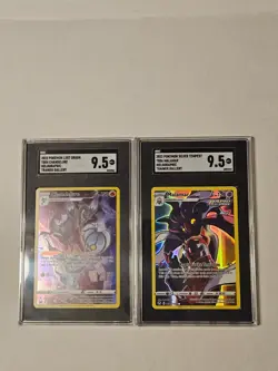 sgc 9.5 2022 lost origins pokemon tg04 chandelure and tg06 malamar holographic - Image 1