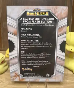 Pikachu Cosplay - Giovanni - Pokemon - Gold Holo Box topper - Anime World - NM - Image 2