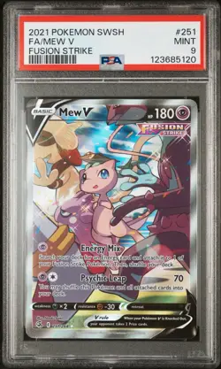 Mew V 251/264 PSA 9 - 2021 Pokemon SWSH Fusion Strike - Image 1