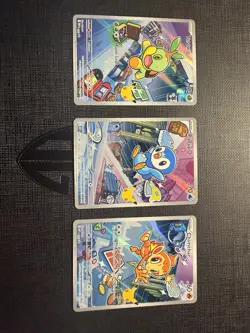 Pokemon First Partner Illustration Collection Sinnoh Starters (Gen 4) - Image 1
