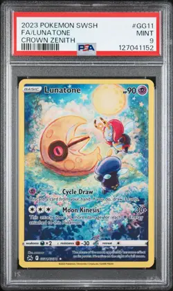 Pokemon TCG Crown Zenith: Lunatone GG11/GG70 PSA 9 - Image 1