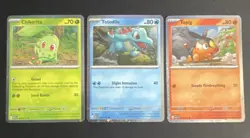 Pokemon Chikorita Totodile Tepig 008/217 043/217 029/217 Lot of 3 English NM - Image 1