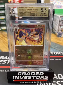 2023 Pokemon Flareon 136/165 Master Ball 151 SV2a Japanese BGS 9.5 w/ a 10!! - Image 1